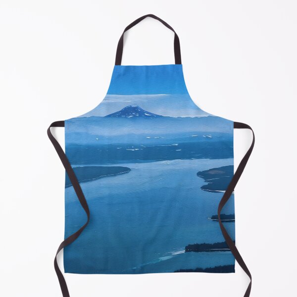 Aperçu de l'œuvre Le Mont Rainier au-dessus du Puget Sound (peinture à l'huile) créée et vendue par flyscenicair.