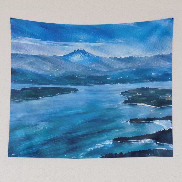 Aperçu de l'œuvre Mont Rainier sur Puget Sound (Pastel) créée et vendue par flyscenicair.