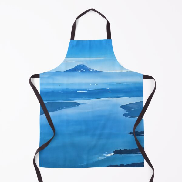 Aperçu de l'œuvre Le Mont Rainier au-dessus du Puget Sound (Aquarelle) créée et vendue par flyscenicair.