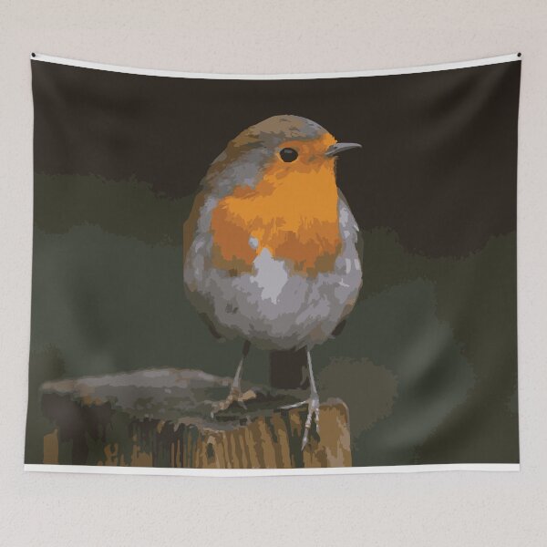 Item preview, Robin perched on a Fence designed and sold by Lyonyx.