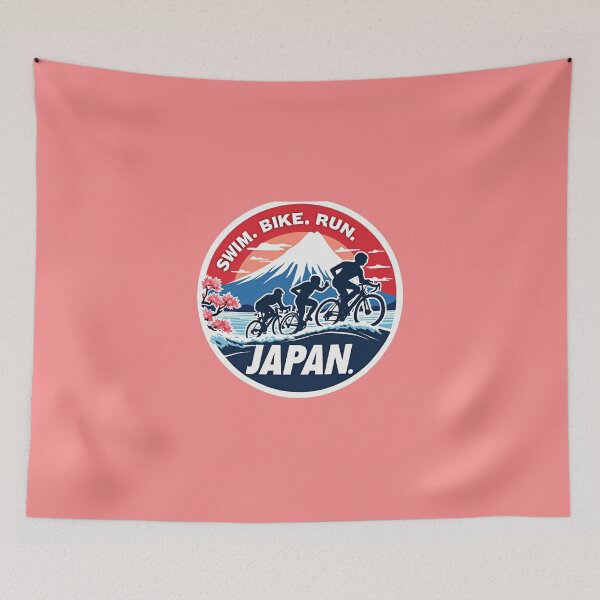 Item preview, Japan Triathlon – Swim, Bike, Run with Samurai Spirit designed and sold by Triathlongram.