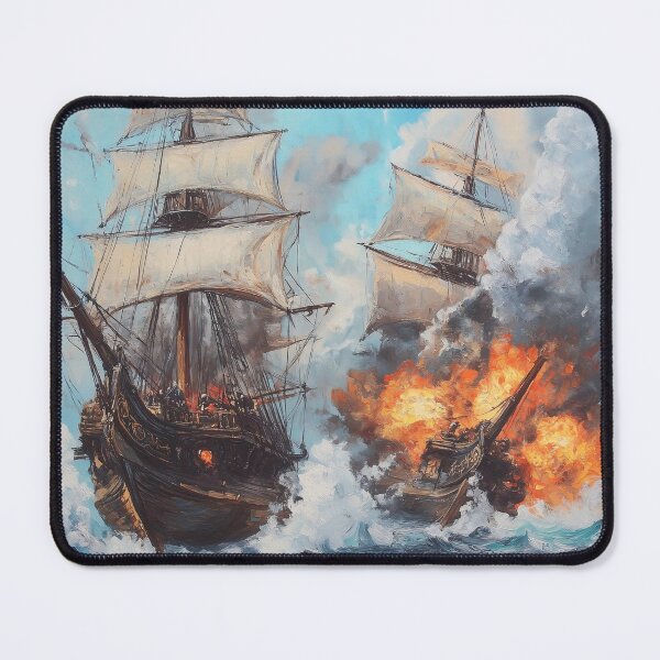 Item preview, Galleon Naval Battle on the High Seas, Day, Oil Painting designed and sold by Classix Design.