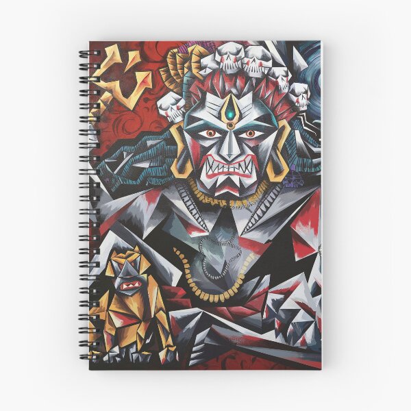 Item preview, Lord Kaal Bhairav: A Fierce Cubist Manifestation of Divinity  | Lord Kaal Bhairav  painting  designed and sold by KARTICK DUTTA.