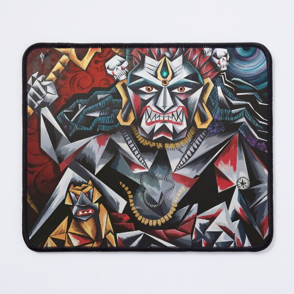 Item preview, Lord Kaal Bhairav: A Fierce Cubist Manifestation of Divinity  | Lord Kaal Bhairav  painting  designed and sold by KARTICK DUTTA.
