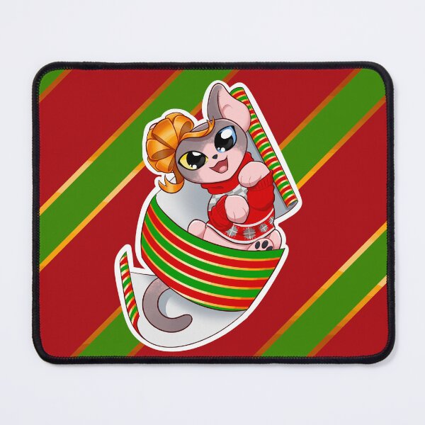 Item preview, A Christmas wrapped Sphynx Cat designed and sold by Maythedragonlord .