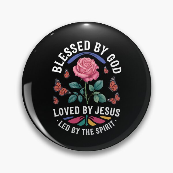 Artikelvorschau, Gesegnet von Gott, geliebt von Jesus, christliches Rosen-Design entworfen und verkauft von Karsten Stier.