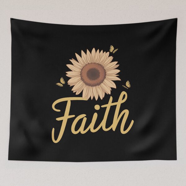 Item preview, Faith Sunflower with Butterflies Inspirational Design designed and sold by Karsten Stier.