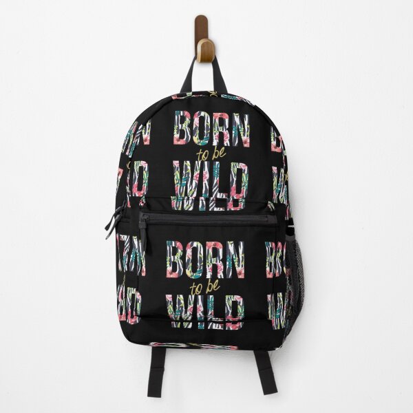 Item preview, Born to be Wild Steppenwolf Animal Print Zebra Pink Gold Rock Lyric designed and sold by PaintedRose.