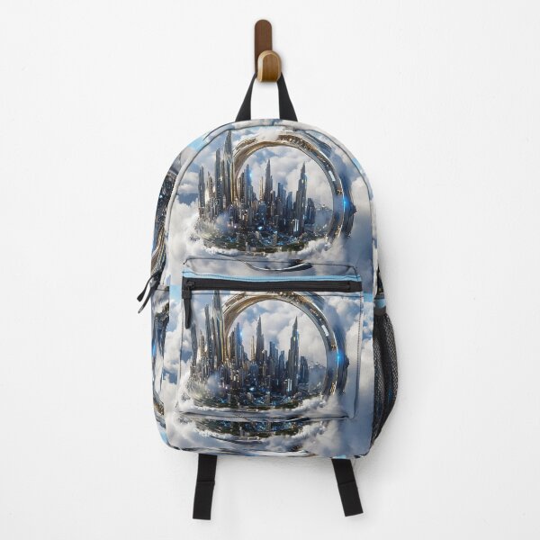 Item preview, A Floating City Above Clouds with Glowing Energy designed and sold by Reina75.