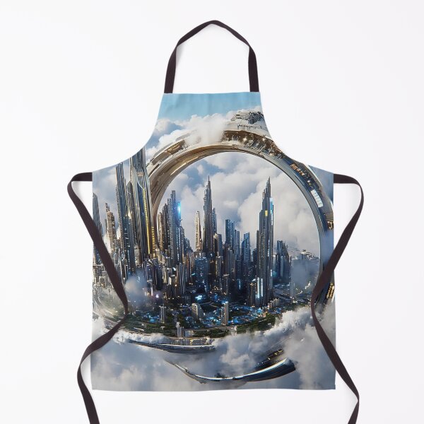 Item preview, A Floating City Above Clouds with Glowing Energy designed and sold by Reina75.