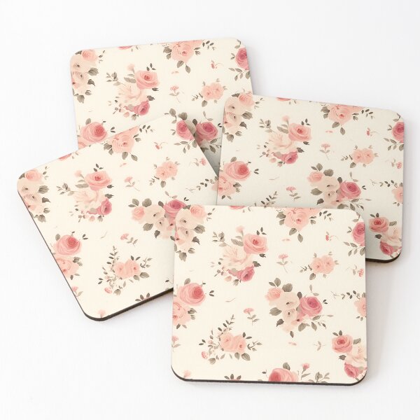 Item preview, Pastel pink and cream floral bouquet seamless pattern- cute aesthetic cottagecore  designed and sold by cocomelon168.