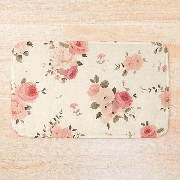 Item preview, Pastel pink and cream floral bouquet seamless pattern- cute aesthetic cottagecore  designed and sold by cocomelon168.