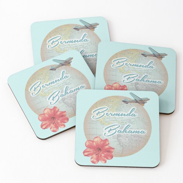 Item preview, Bermuda Bahama Beach Boys Kokomo Song Vintage Wold Map Travel designed and sold by PaintedRose.