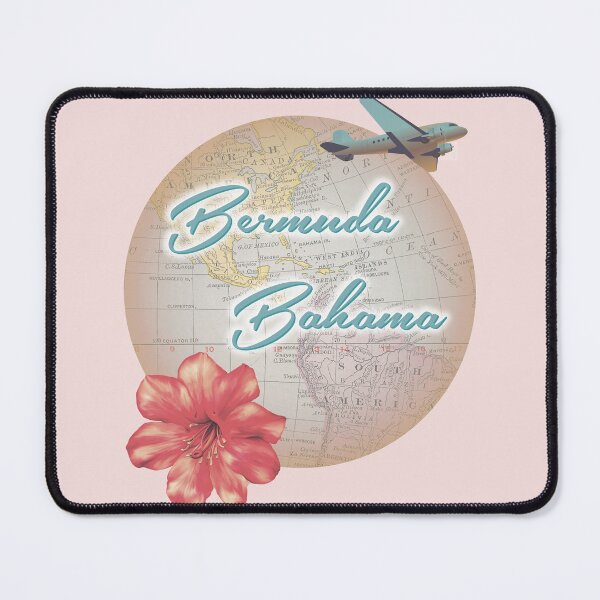Item preview, Bermuda Bahama Beach Boys Kokomo Song Vintage Wold Map Travel designed and sold by PaintedRose.