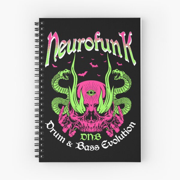 Item preview, NEUROFUNK  - Snakes & Skull (white)  designed and sold by Discothreadz.