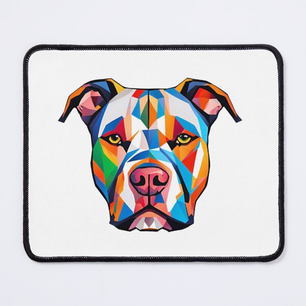 Item preview, Geometric Vibrant Modern Art Pitbull – Colorful Dog Lover's Design designed and sold by Fredster1966.