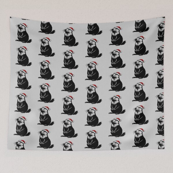 Item preview, Beaver in Santa Hat - Festive Woodland Cheer designed and sold by JollyCritters.