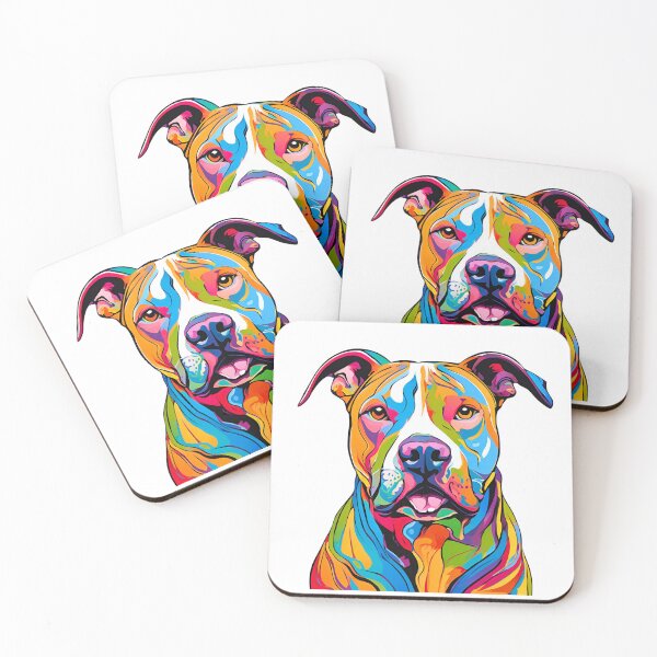 Item preview, Vibrant Modern Art Happy Pitbull – Colorful Dog Lover's Design designed and sold by Fredster1966.