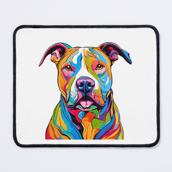 Item preview, Vibrant Modern Art Happy Pitbull – Colorful Dog Lover's Design designed and sold by Fredster1966.