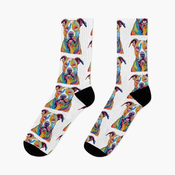 Item preview, Vibrant Modern Art Happy Pitbull – Colorful Dog Lover's Design designed and sold by Fredster1966.