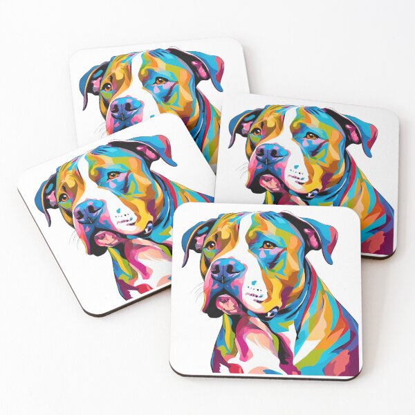Item preview, Vibrant Modern Art Soulful Pitbull – Colorful Dog Lover's Design designed and sold by Fredster1966.