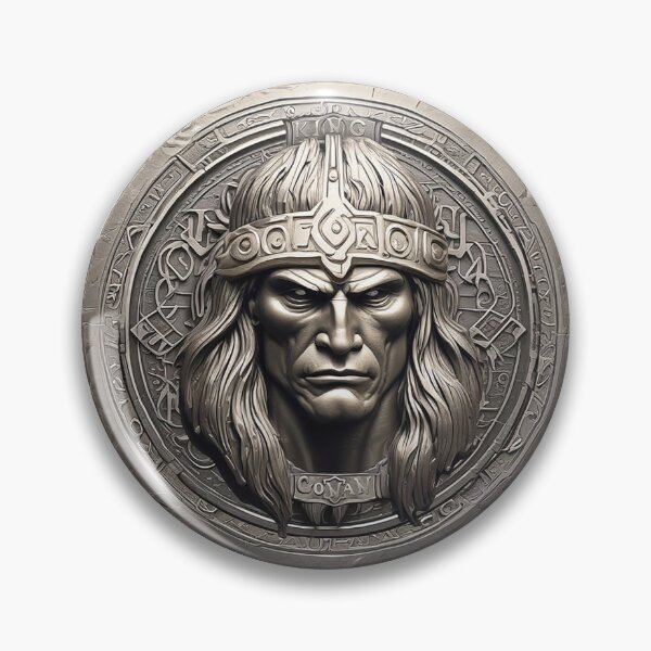 Item preview, An Aquilonian coin engraved with the image of Conan by Dimitrije Kebara designed and sold by Dimisbarbarian.