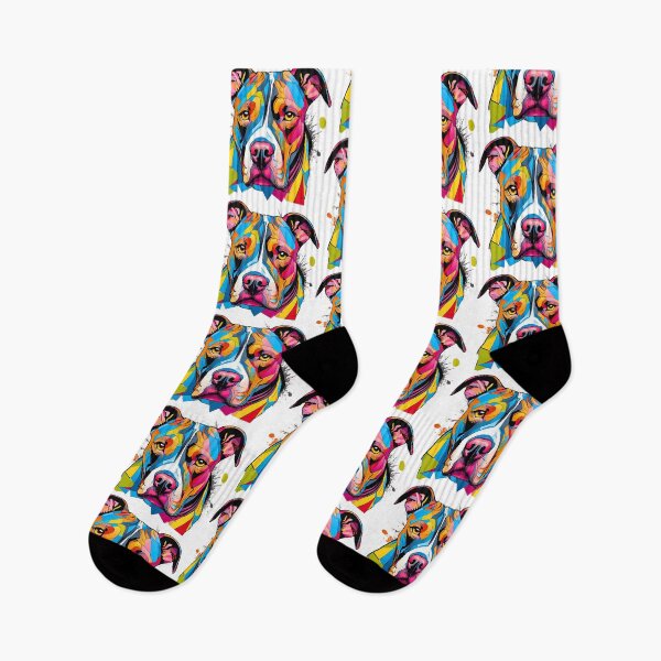 Item preview, Vibrant Multicolored Modern Art Pitbull – Colorful Dog Lover's Design designed and sold by Fredster1966.