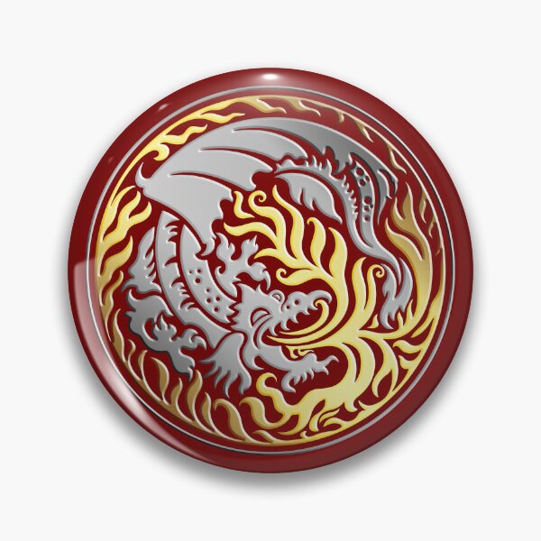 Item preview, Dragoncircle - Chrome with Gold Fire designed and sold by tchotchkekitsch.