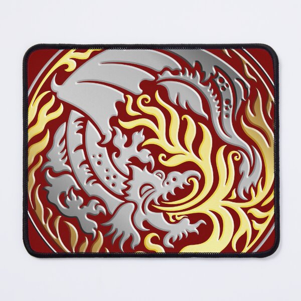 Item preview, Dragoncircle - Chrome with Gold Fire designed and sold by tchotchkekitsch.
