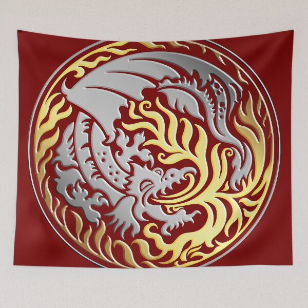 Item preview, Dragoncircle - Chrome with Gold Fire designed and sold by tchotchkekitsch.