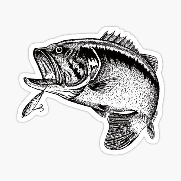 Big Mouth Bass Stickers for Sale