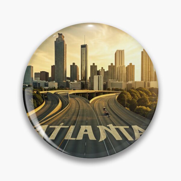 Item preview, ATL Atlanta Georgia Neon City Art Urban Typography Southern Pride Wall Decor designed and sold by Camwal.