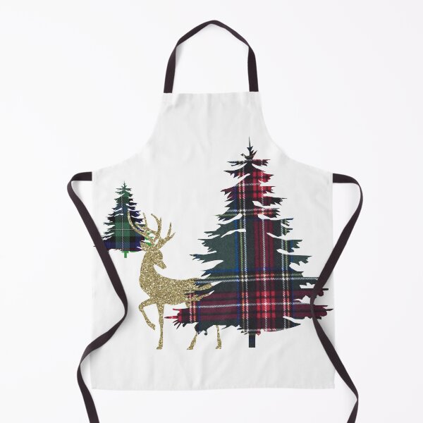 Item preview, Deer Pine Tree Winter Holiday Christmas Plaid designed and sold by PaintedRose.