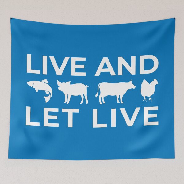 Item preview, Live and Let Live, White Animal Activism Design designed and sold by kakarikihill.