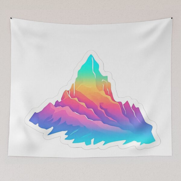 Item preview, A sticker design featuring a stylized, gradient illustration of the Utah mountains, symbolizing the festival's breathtaking setting designed and sold by InsightA.