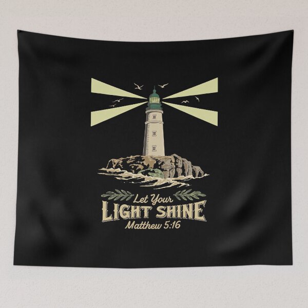 Item preview, Let Your Light Shine Lighthouse Christian Design Matthew 5:16 designed and sold by Karsten Stier.