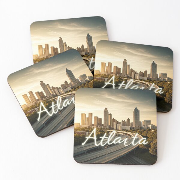 Item preview, Atlanta Skyline Golden Sunset Georgia City Art Southern Urban Tapestry Wall Decor designed and sold by Camwal.