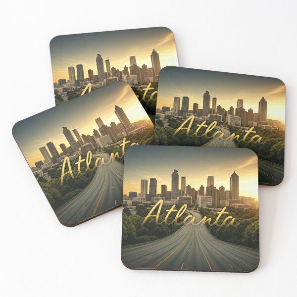 Item preview, Atlanta City Georgia Peach State Urban Skyline Art Southern Living Wall Poster designed and sold by Camwal.