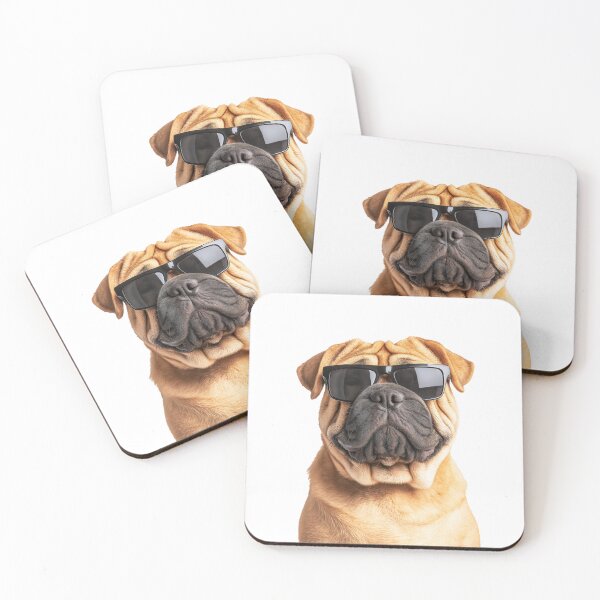 Item preview, Funny cool Chinese Shar Pei Dog wearing sunglasses designed and sold by LazyOwlStore.