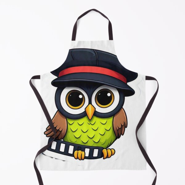 Item preview, Sticker design of a cute, stylized owl wearing a director's hat and holding a film strip, symbolizing wisdom and creativity. designed and sold by InsightA.