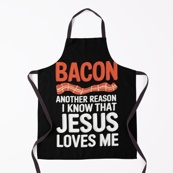 Item preview, Funny Bacon and Jesus Loves Me Christian Design designed and sold by Karsten Stier.