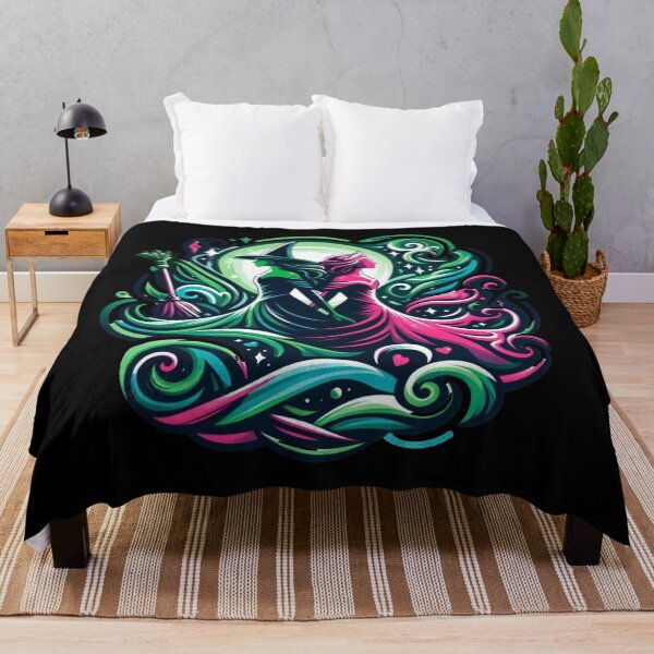 Elphaba & Glinda Wicked the Musical Throw Blanket