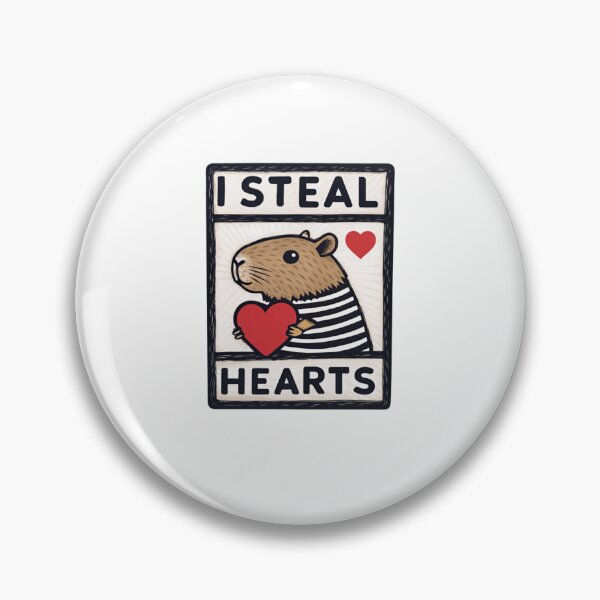 Item preview, I Steal Hearts Capybara - Cute and Funny Capybara Design designed and sold by Colorful-Garden.