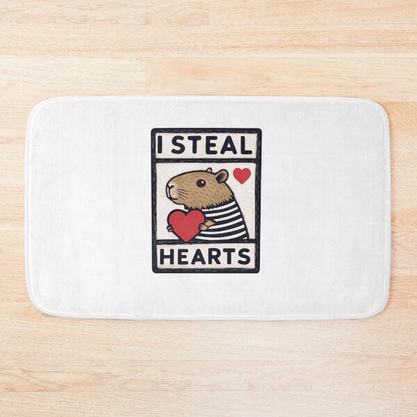 Item preview, I Steal Hearts Capybara - Cute and Funny Capybara Design designed and sold by Colorful-Garden.