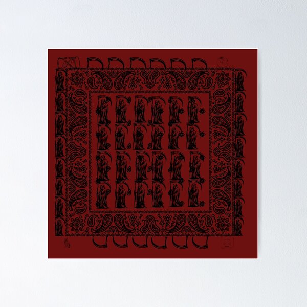 Item preview, La Santa Muerte roja/red bandana designed and sold by Betojimenez13.