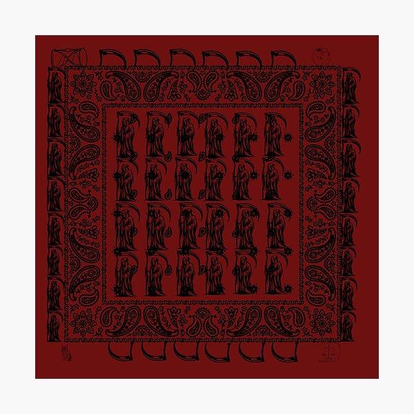 Item preview, La Santa Muerte roja/red bandana designed and sold by Betojimenez13.