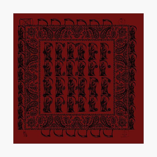 Item preview, La Santa Muerte roja/red bandana designed and sold by Betojimenez13.