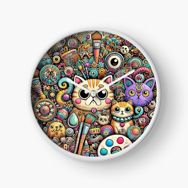 Item preview, Colorful Cat Doodle Art  designed and sold by MigNetZ.