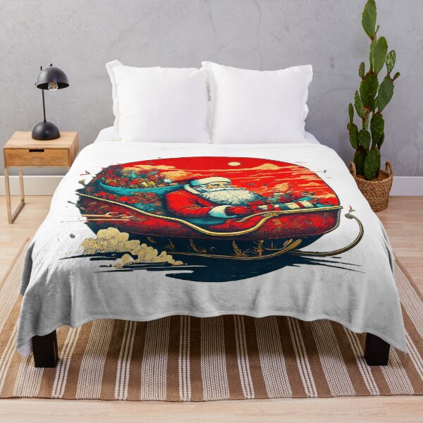 Item preview, Vintage Santa Claus Riding Sleigh , Christmas Holiday Graphic , Unique Santa Christmas , Festive Holiday Gift designed and sold by Indyadizine.