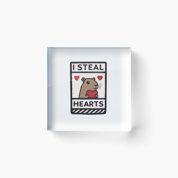 Item preview, I Steal Hearts Capybara - Cute and Funny Capybara Design designed and sold by Colorful-Garden.